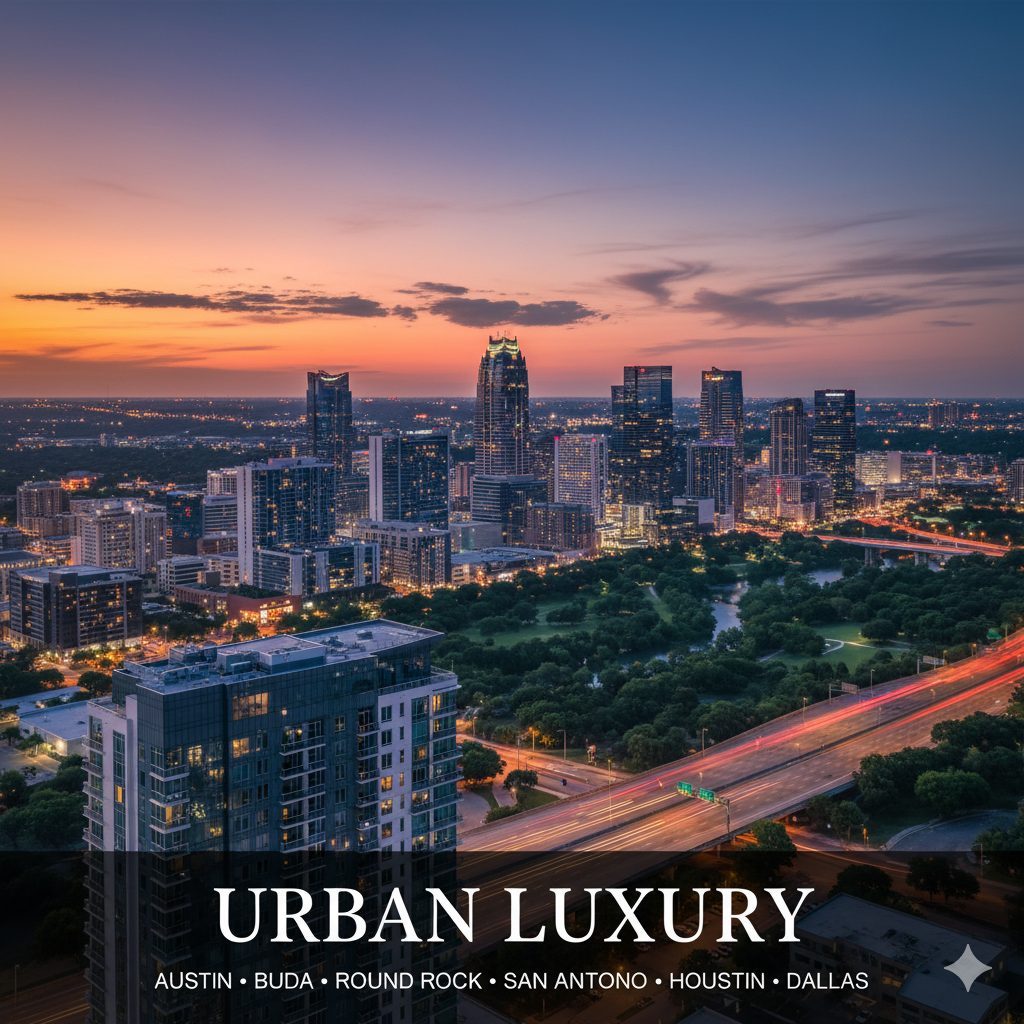 Modern urban residential property in downtown Austin